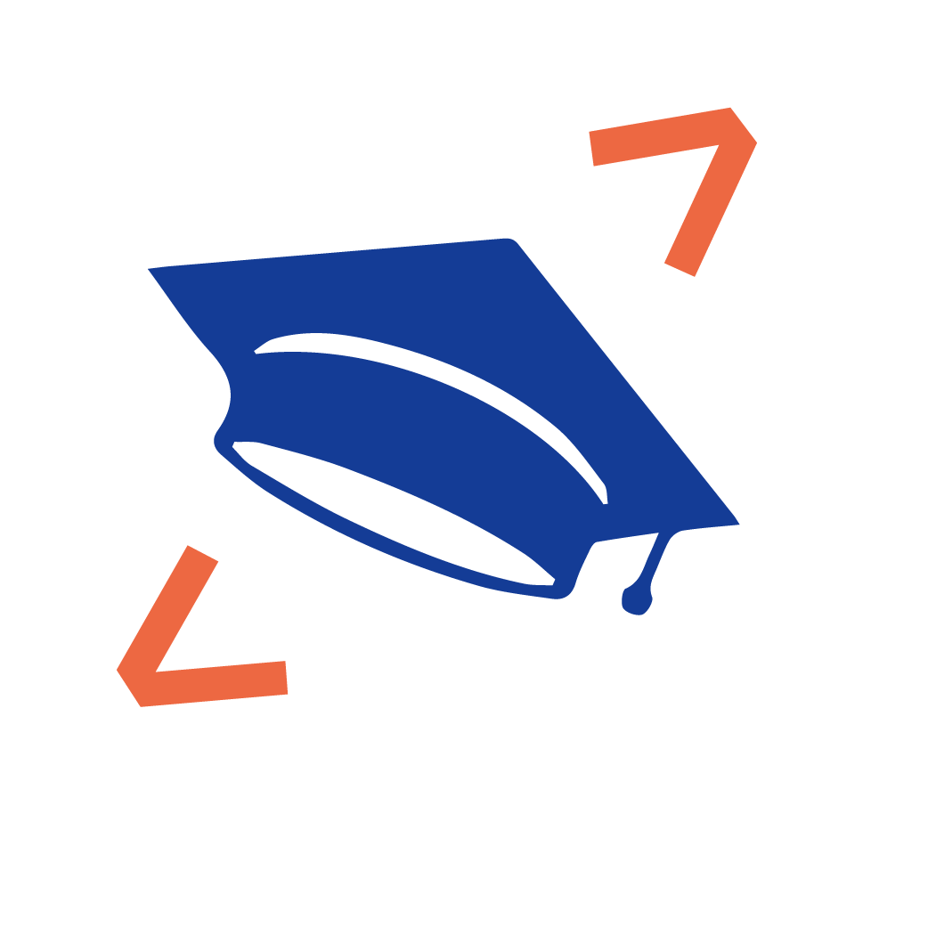 Blue Graduate hat icon