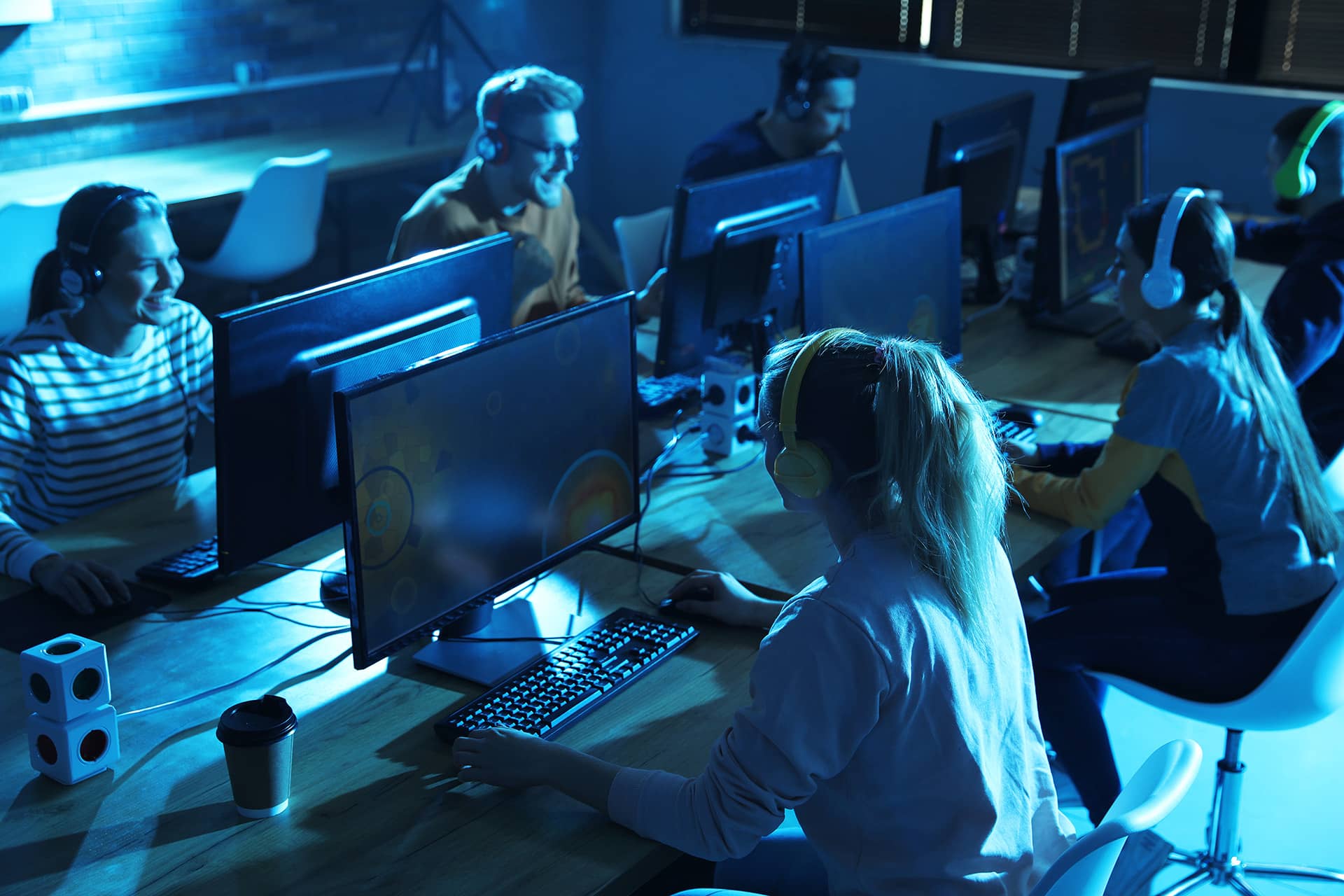 Students at SCIoT working on computers